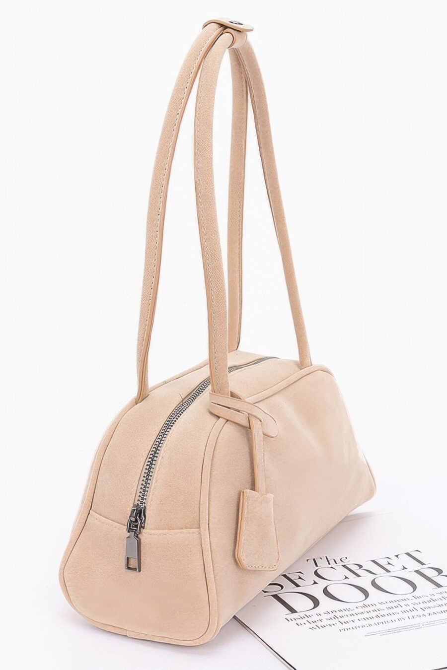 Faux suede sport bag