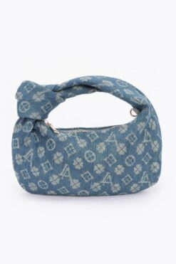 denim hobo shoulder bag with relaxed shape