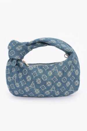 denim hobo shoulder bag with relaxed shape