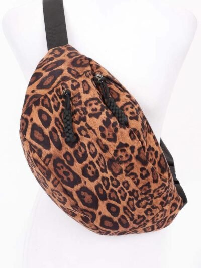 Faux Suede Leo Crossbody Bag