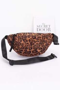 Faux Suede Leo Crossbody Bag