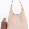 Faux Suede Bindle Bag W/ Pouch