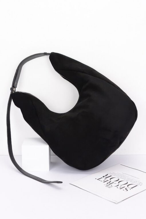 Faux Suede Bindle Bag - Image 3