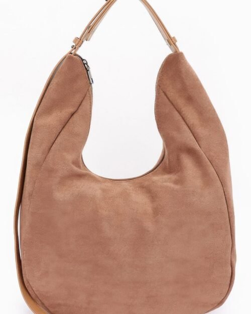 faux suede bindle bag