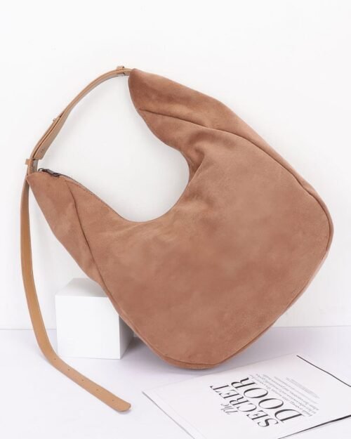 faux suede bindle bag