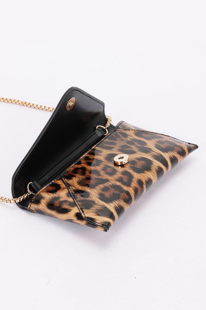 Enamel envelope clutch