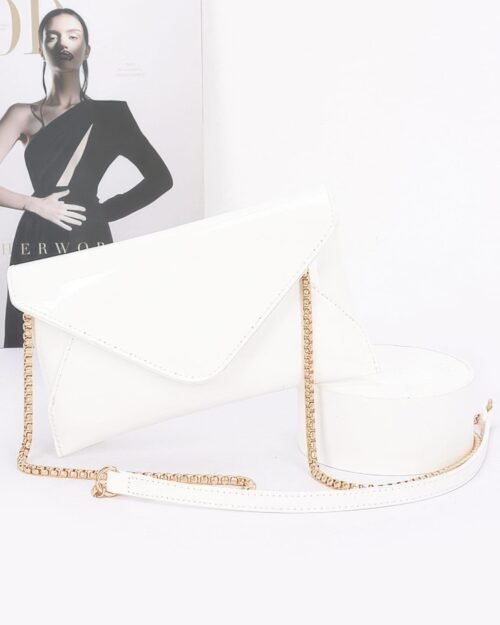 enamel envelope clutch