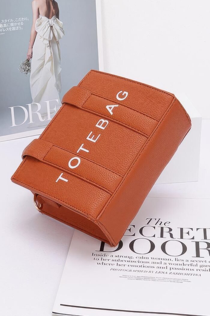 Faux leather tote bag