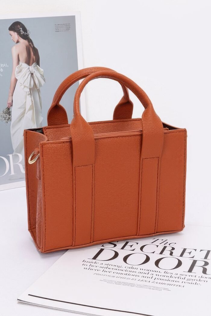 Faux leather tote bag