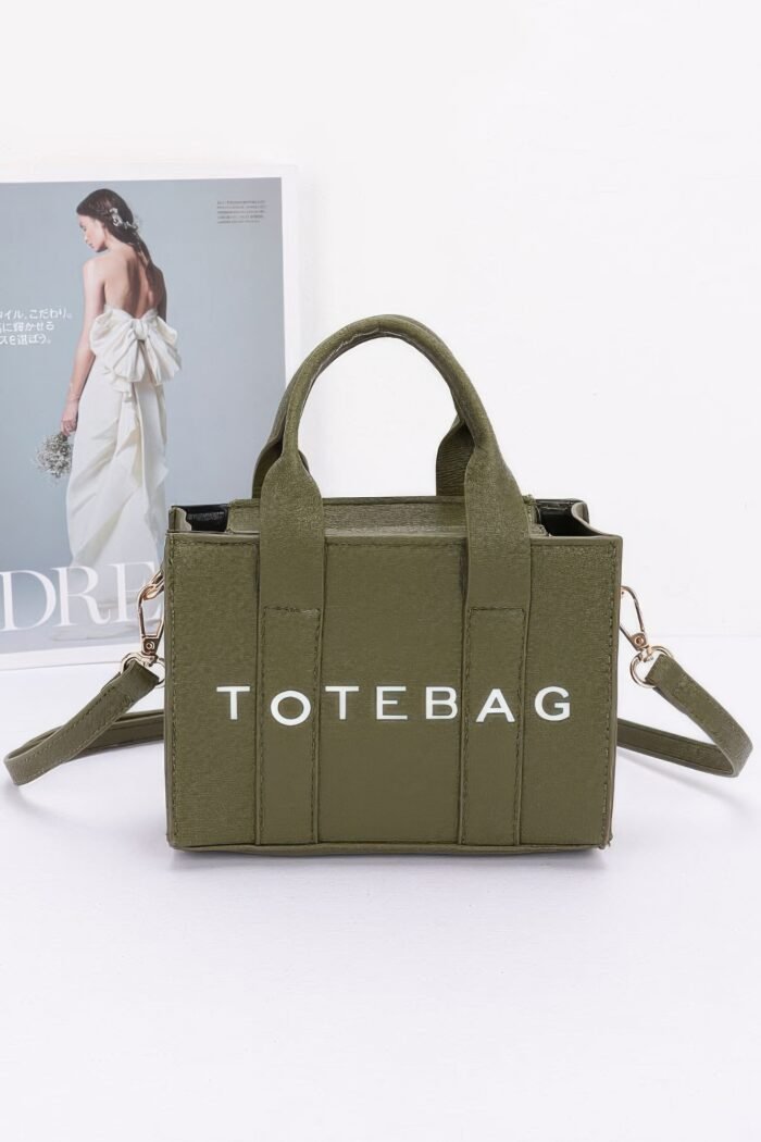 Faux leather tote bag
