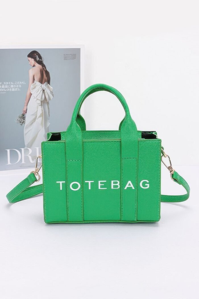 Faux leather tote bag