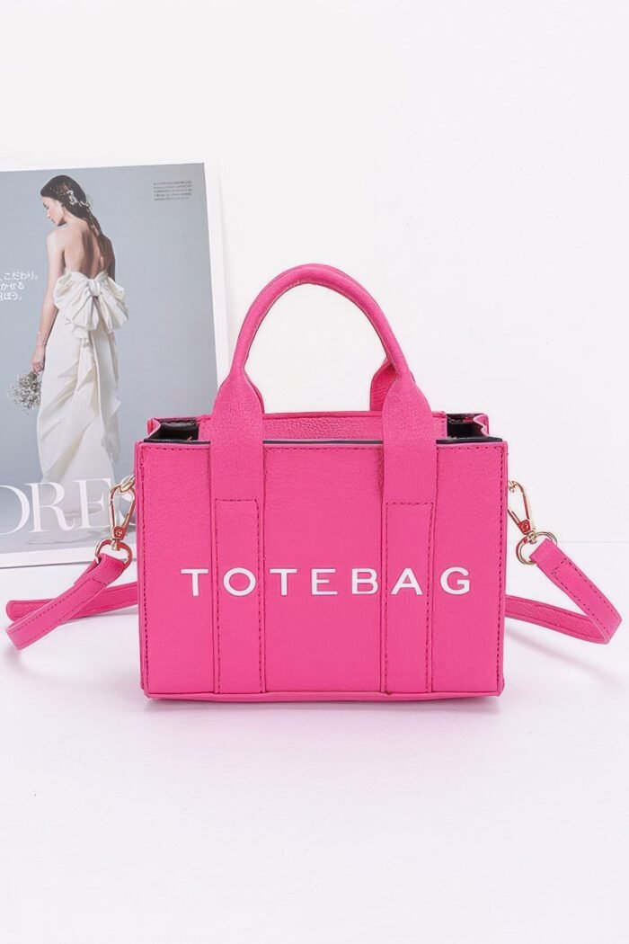 Faux leather tote bag