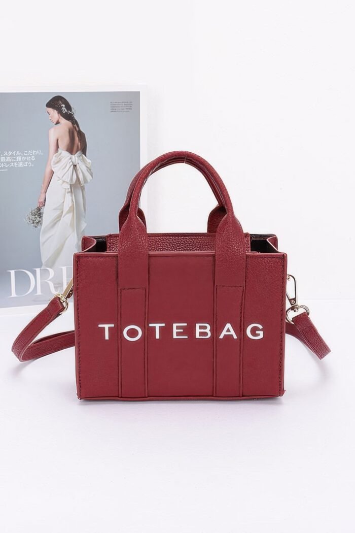 Faux leather tote bag