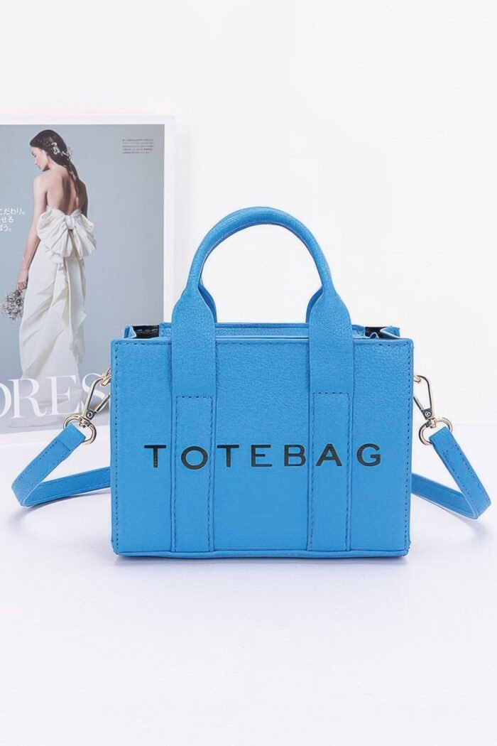 Faux leather tote bag