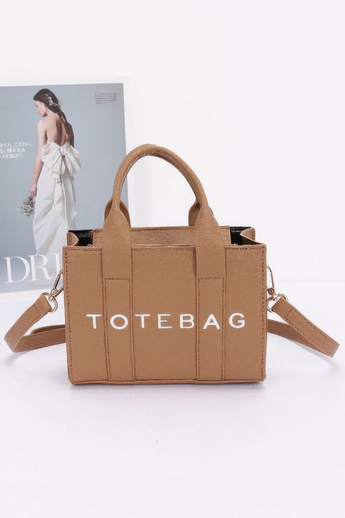 Faux leather tote bag