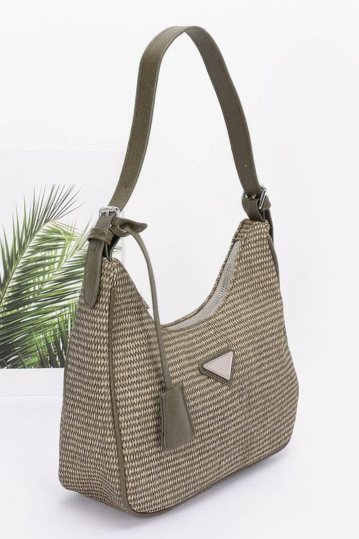 Faux leather shoulder bag