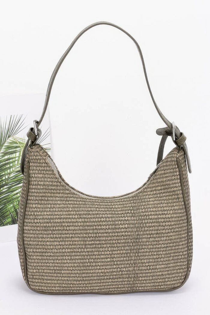 Faux leather shoulder bag