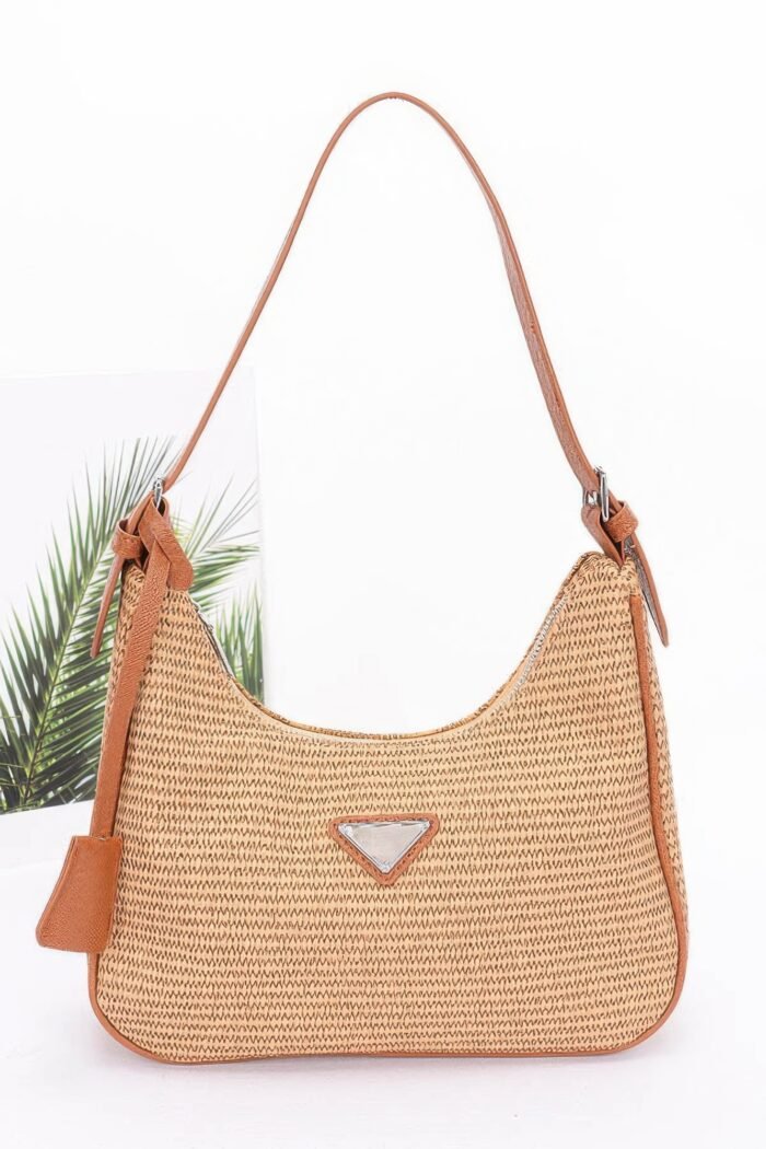 Faux leather shoulder bag