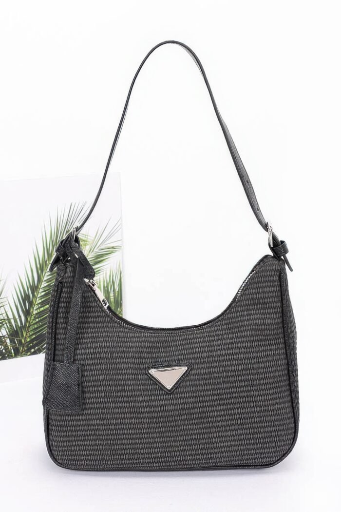 Faux leather shoulder bag