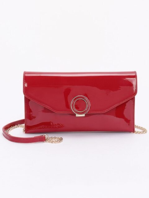 Patent Leather Flap Crossbody Bag