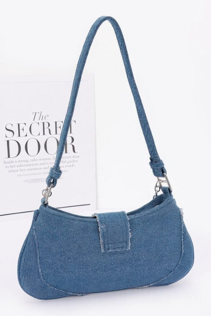 Faux denim handle bag