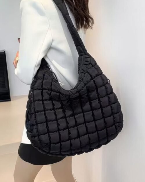 quilted nylon padded crossbody bag