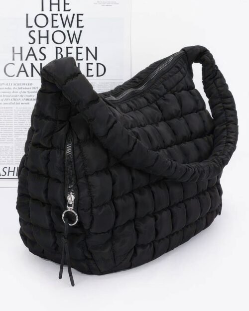 quilted nylon padded crossbody bag