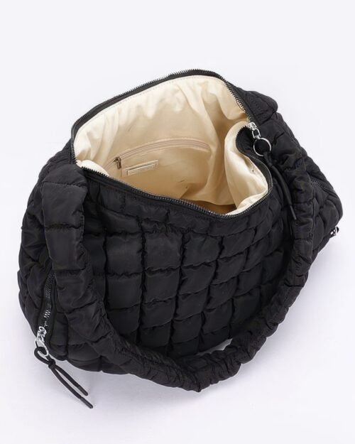 quilted nylon padded crossbody bag