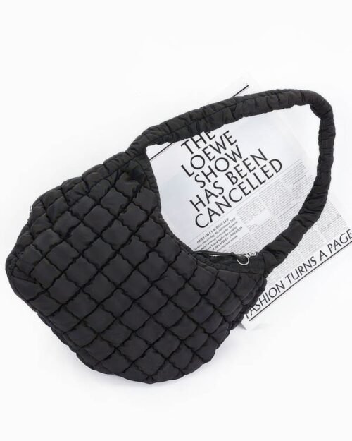 quilted nylon padded crossbody bag