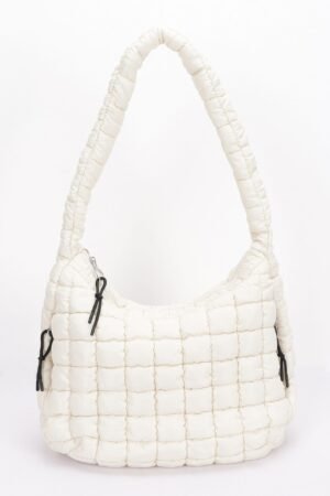 Quilted Nylon Padded Crossbody Bag Padded Nylon Bag - Quilted Crossbody Bag