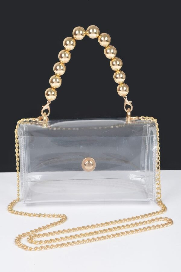 Transparent Ccb Handle Flap Clutch