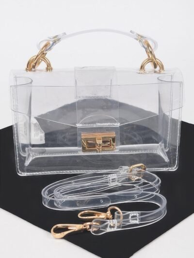 Transparent Top Handle Shoulder Bag