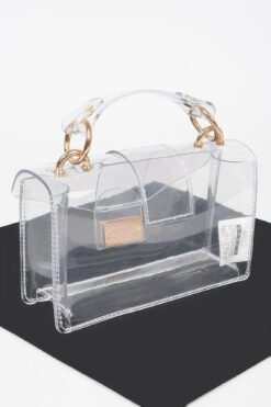 Transparent Top Handle Shoulder Bag