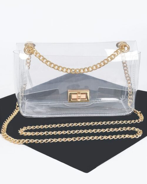Transparent Flap Crossbody Bag