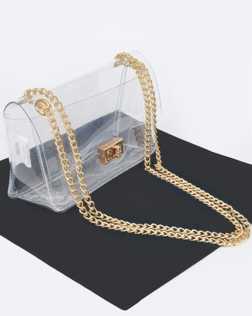 transparent flap crossbody bag