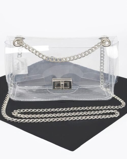 transparent flap crossbody bag