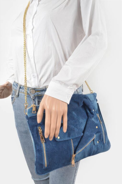 Denim Jacket Crossbody Clutch - Image 2