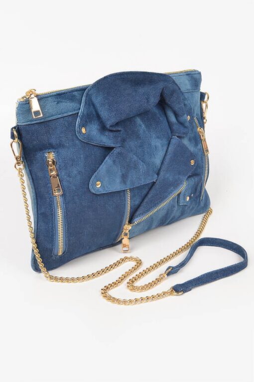 Denim Jacket Crossbody Clutch - Image 3