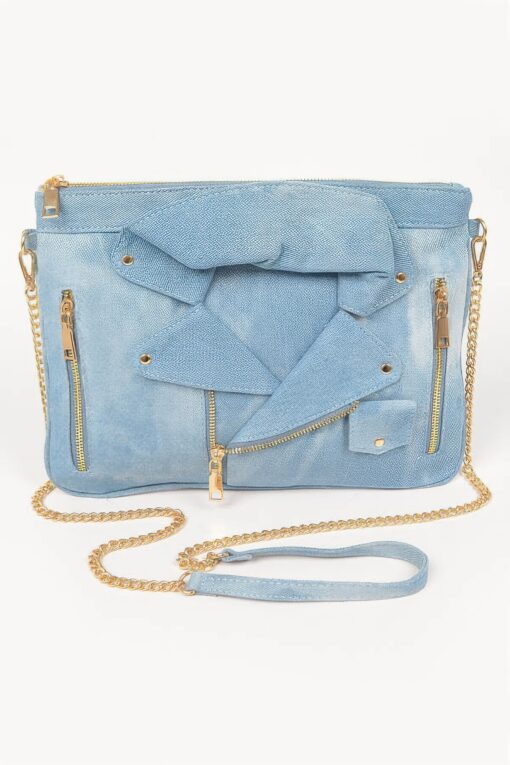 Denim Jacket Crossbody Clutch - Image 7