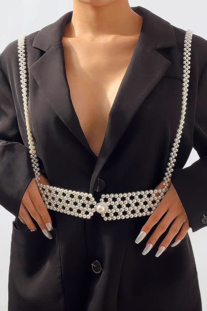 Faux pearl harness