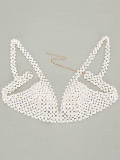 Faux Pearl Bra Top