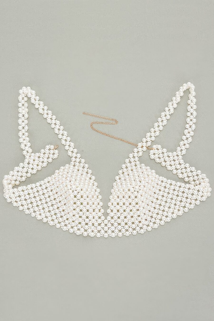 Faux pearl bra top