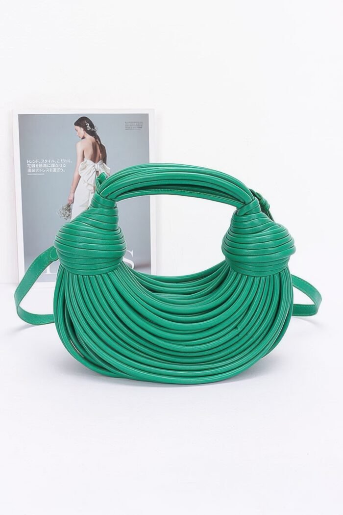 Faux leather rope hobo bag