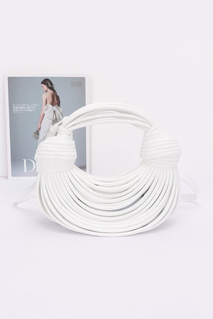 Faux leather rope hobo bag
