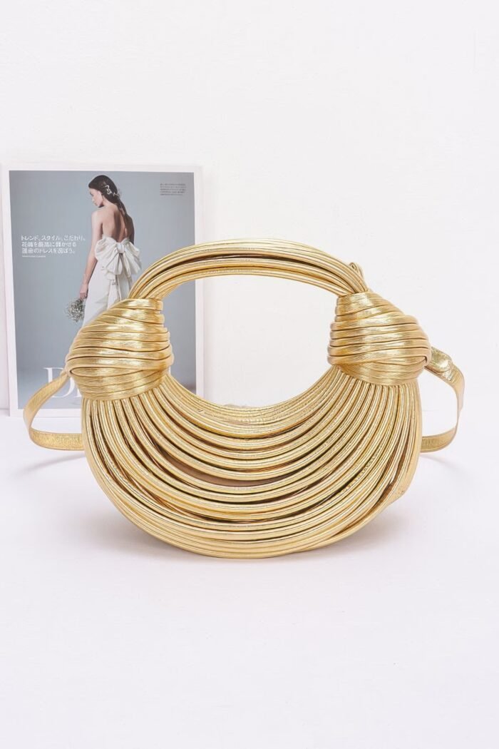Faux leather rope hobo bag