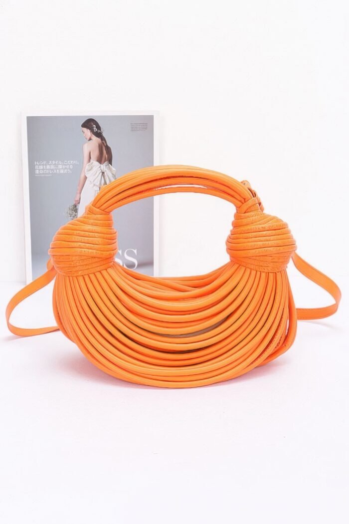 Faux leather rope hobo bag