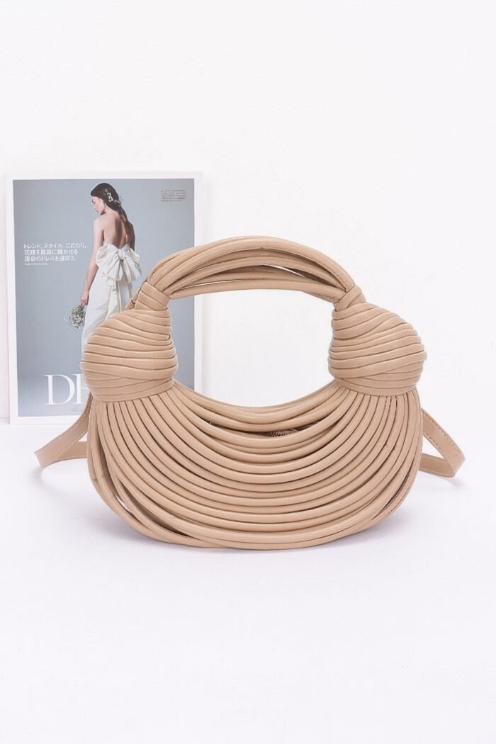 Faux leather rope hobo bag