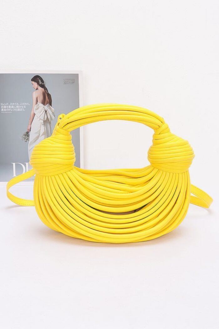 Faux leather rope hobo bag