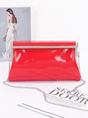 Patent Leather Frame Clutch Bag