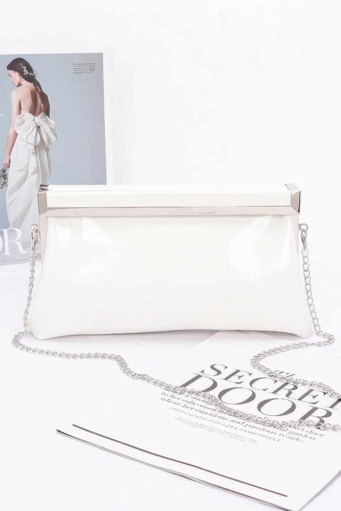 Patent leather frame clutch bag - image 5